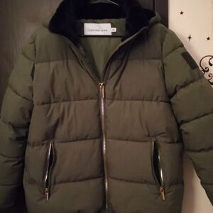 Calvin Klein Jeans Olive Puffer Jacket